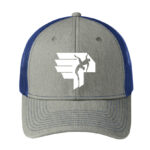 Logo-Trucker-hat-bluegrey-front