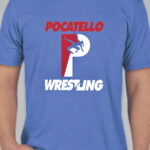 Poky Wrestling Blue Shirt-womens